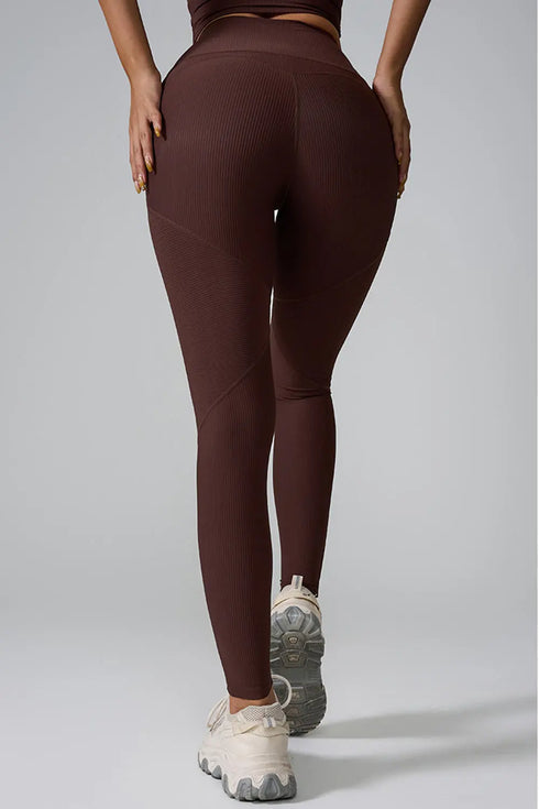 'Glynis' High Waist Sports Leggings - Celes Fashion